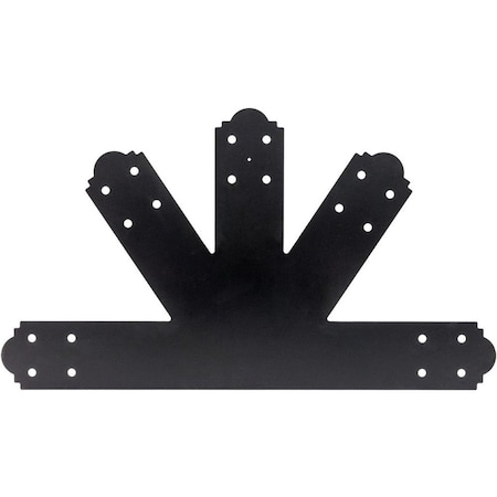 Simpson Strong-Tie Outdoor Accents Mission Collection 8: 12 Pitch ZMAX, Black Gable Plate APGP812